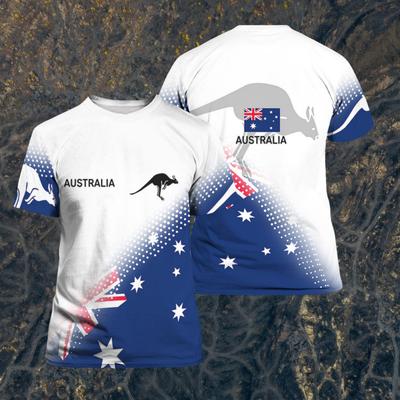 MOTO Summer Australia Flag Graphic T Shirts Men Fashion Sports ShortSleeved Loose Tee Shirt Australian Football Team Unisex Tops