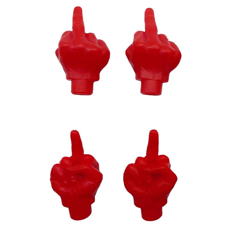 Motorcycle Car Tire Valve Cap Personality Decor Middle Finger Styling Dustproof Waterproof Valve Caps Cover Tyre Valves Stem Cap