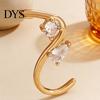 Statement Earrings for Women S-Shape Cubic Zirconia Stud Jewelry Lightweight Daily Wear Gift Her on Valentine's Day Birthday Party Stable Fit