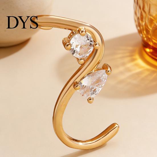 Statement Earrings for Women S-Shape Cubic Zirconia Stud Jewelry Lightweight Daily Wear Gift Her on Valentine's Day Birthday Party Stable Fit