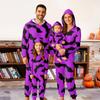 Halloween Printed Family Matching Hooded Long Sleeved Zippered Hooded  Jumpsuit Set