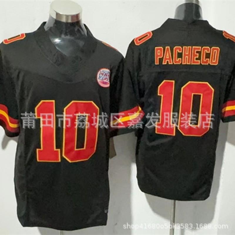 Mens Kansas City Chiefs NFL Football Jersey Patrick Mahomes 15 Travis Kelce 87 Authentic Style Cotton Team Sport Shirt
