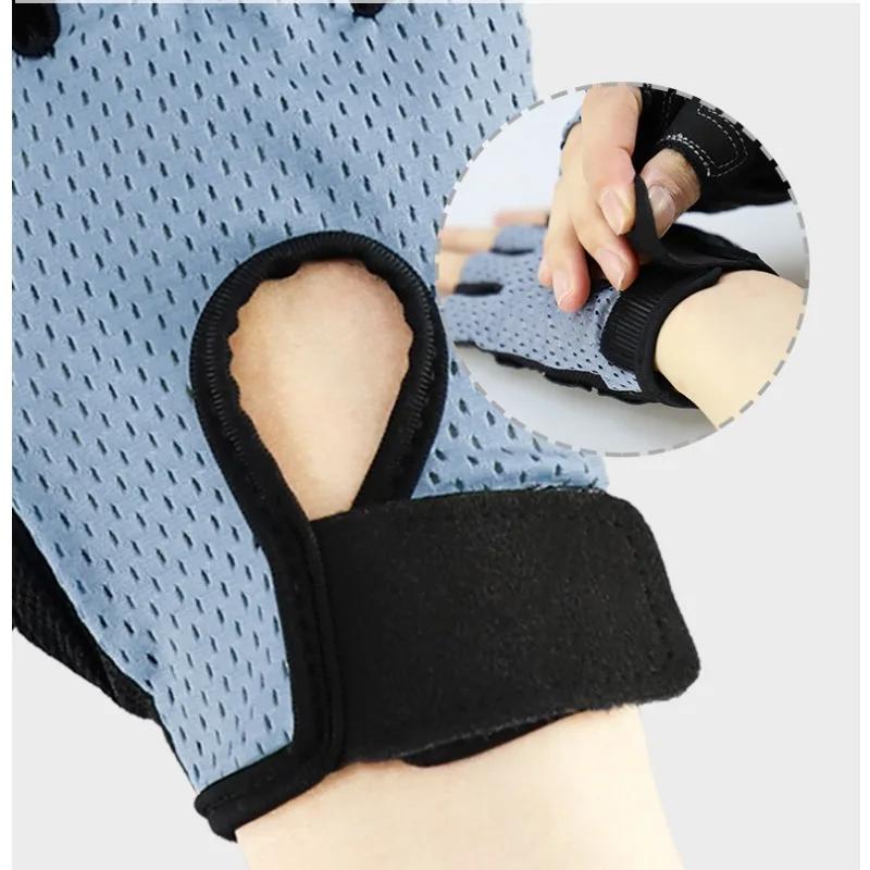 Sport Handschuhe Atmungsaktiv Anti-Rutsch Radfahren Fingerlose Handschuhe Fitnessstudio Training Fitness Eis Seide Handschuhe Herren Damen Gewichtheben Handschuhe