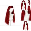 The Rise Descendants Of Red Women Wavy Wig Cosplay Headdress Show Decoration
