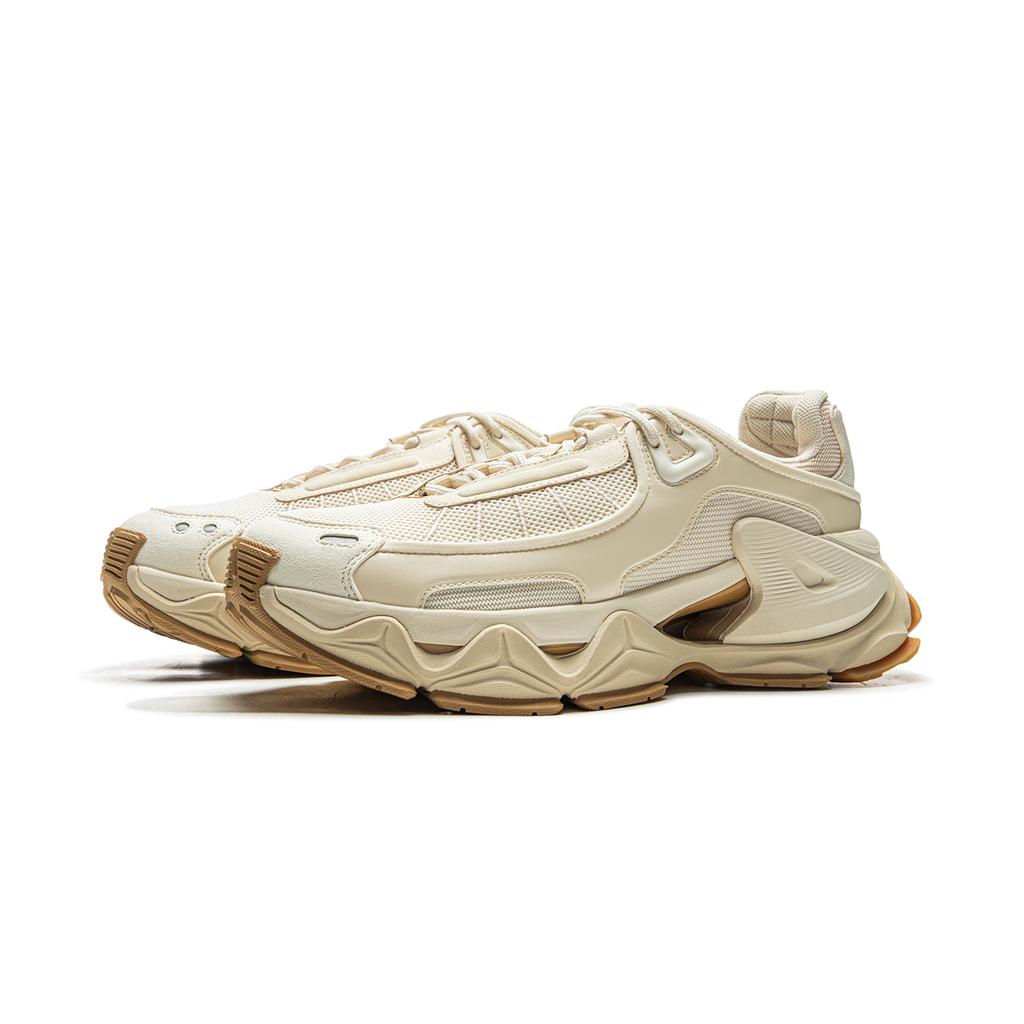 Li Ning Yue Ling Comfortable Trendy Sports Shock Absorbing Non-Slip Wear-Resistant Low-Top Casual Shoes Men Casual Shoes Off-White AZGV071-3