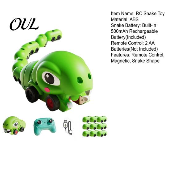 Remote Control Snake Toy RC Magnetic Game Toy, Electric Eating Itself Parent-Child Interactive Competitive Race Car for Boys Girls