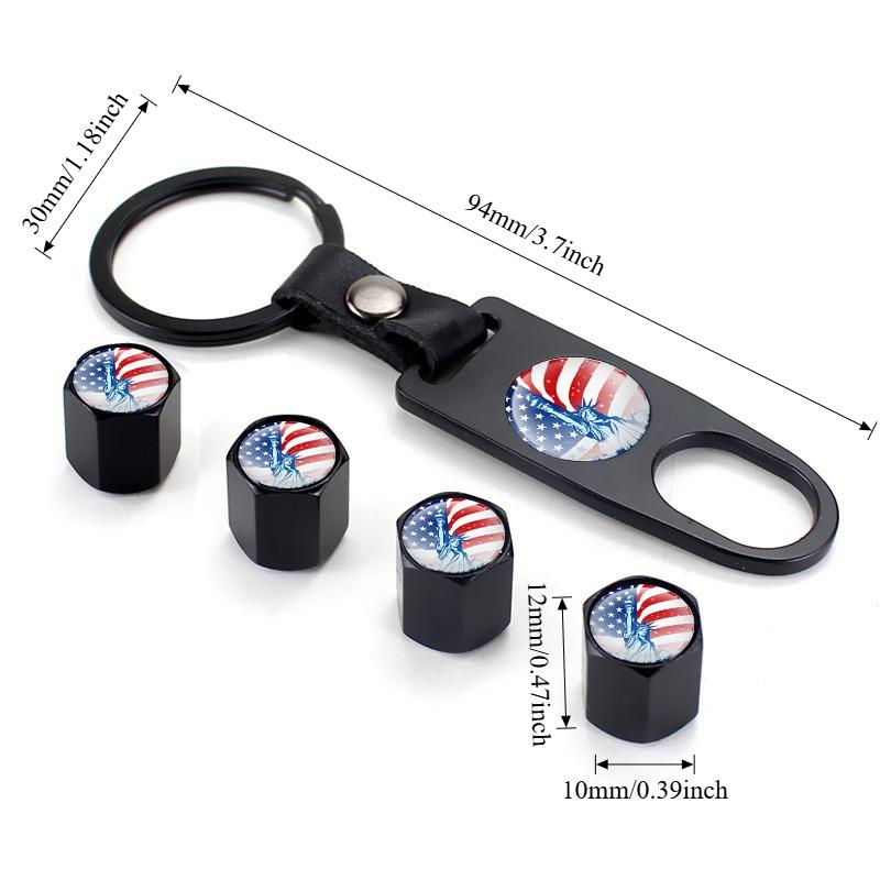 

Aluminum Alloy Universal Air Nozzle Tire Cap Car Tire Air Nozzle Cap; Valve Stem Cap Valve Core Sleeve чорний