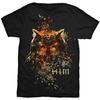 HIM Men's Owl Colour Short Sleeve T-Shirt, Black, X-Large