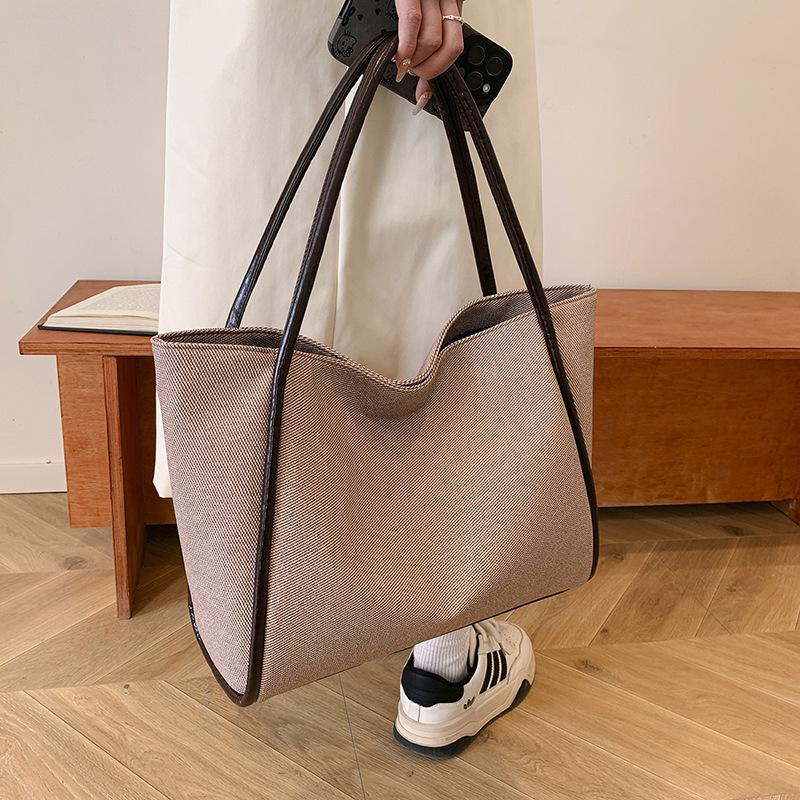 Winter new canvas tote bag shoulder women's bag portable large capacity women's backpack fashionable versatile bag