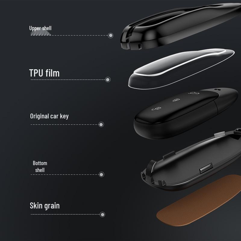 2020 Ideal One Key Case: Premium Metal & Leather, Full Coverage, Easy Install, No Screws.