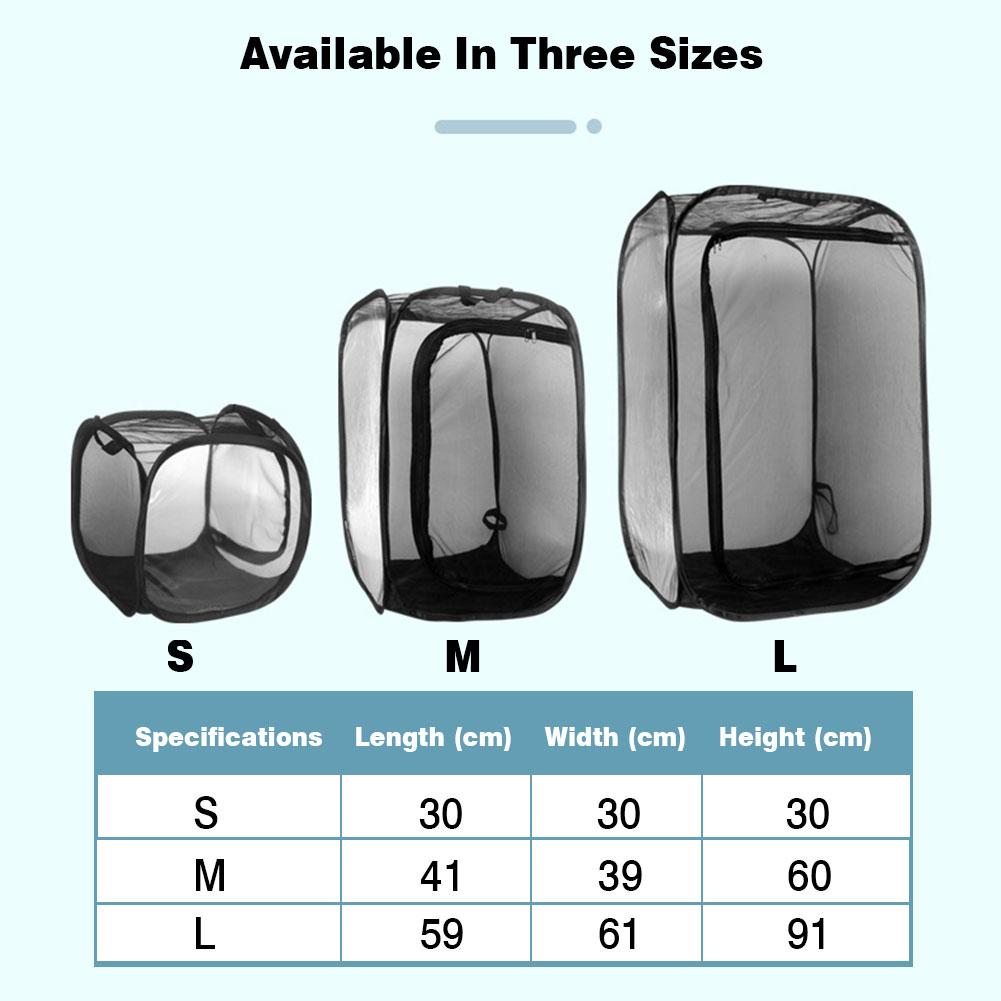 Butterfly Insect Cage Habitat Mini Insect and Butterfly -up Collapsible Insect Mesh Cage for Insect Pet Raising Supplies