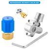 Tigbear A/C Aftermarket Valve Kit Retrofit Valve Kit R12 to R134A Conversion Adapter with