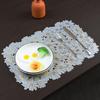 PVC Placemats Insulated Table Protectors Blooming Flowers Anti-slip Bowl Pad Stain Proof Drink Coaster Elegant Home Decor
