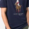 Polo Ralph Lauren Imprimé Dessin Animé Pull Ras du Cou T-Shirt Manches Courtes Tops Unisexe Bleu 710853310-002