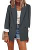 European & American Fashion 2025 Solid Color Long Sleeve Suit Jacket for Spring/Autumn