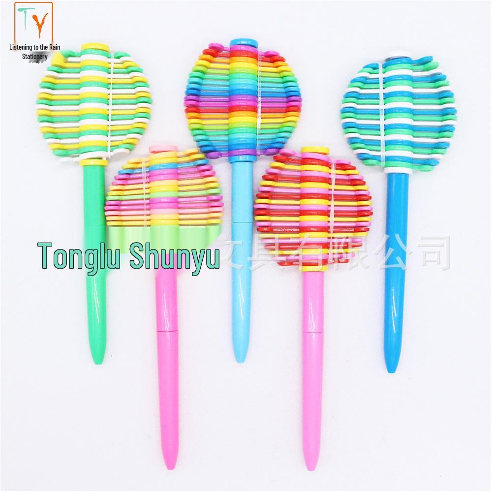 Fibonacci Spiral Rainbow Ballpoint Pen with Rotating Tree Shape for Fun Decompression Bullet 1.0 синий