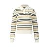 Fila Tennis Fashion Simple Classic Retro Sports Casual Versatile Comfortable Polo Neck Striped Sweatshirt Women Sweatshirt A11W613218F-WT