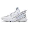 Anta Synthetic Leather Cushioning Slip Resistant Abrasion Resistant Mid top Basketball Shoes Men's White Silver 11941662S-6