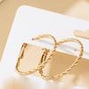 Love Hollow Two Leaves Earrings Fashion Personality Tassel Premium Earrings Earrings