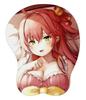 Anime-style Breast Mouse Pad, 3D Cushion, Wrist Rest, Wrist Support, Non-slip, Soft Material, Gaming [Miko-SED]