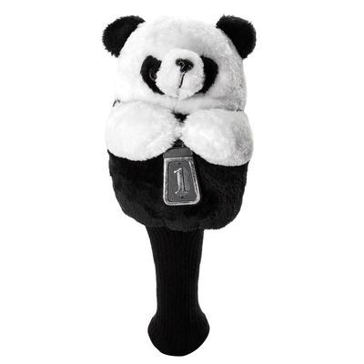 Golf Driver Panda Animal Number Black Plush Material BRA-VORA Headcover, Design, 1, & White,