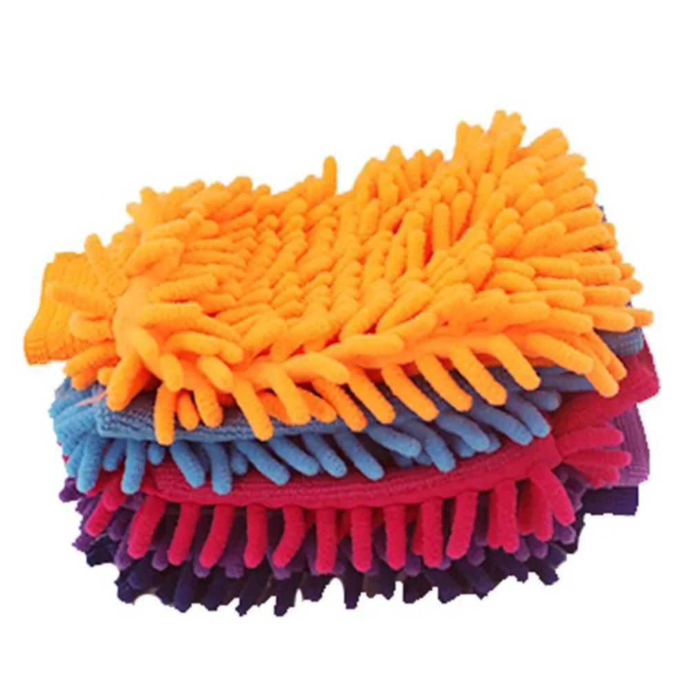 10PCS Car Wash Gloves Chenille Coral Fleece Gloves Washing Wiper Car Cleaning Towel Auto Dust Washer Mitt  Accessories