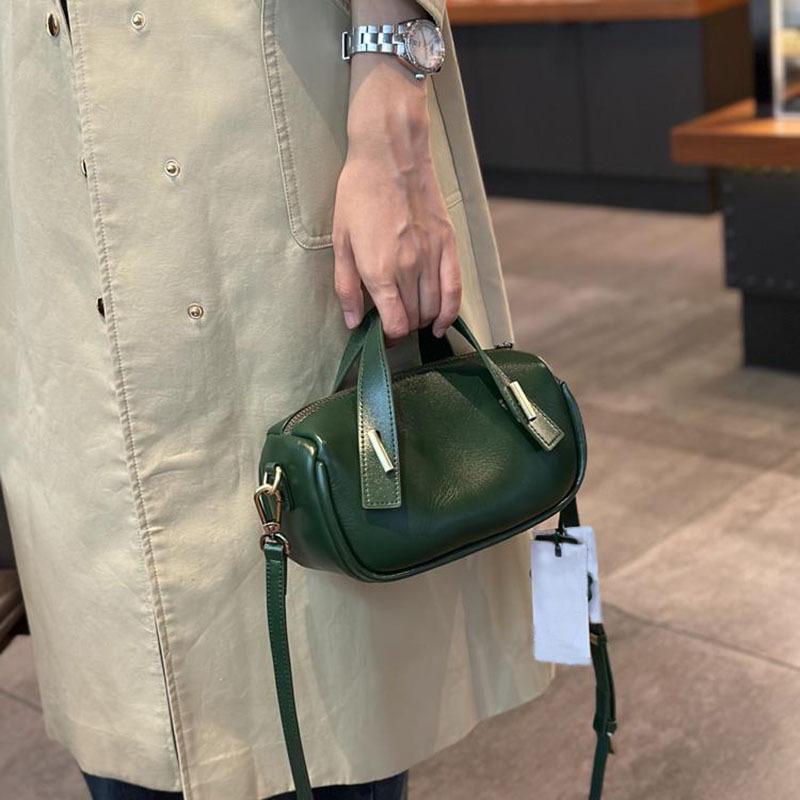 

Сумка, Ручная сумка из натуральной кожи, Сумка на одно плечо, Нишевое качество, Маленькая сумка из коровьей кожи, Женская сумка через плечо зелёный