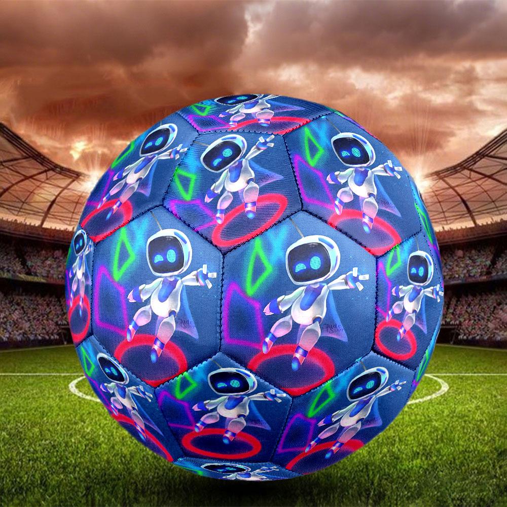 Cosmic Bot Crew Print Size 5 Soccer Ball, Standard Match Football for Sports Game and Team Practice, Ideal Gift for Soccer Fans