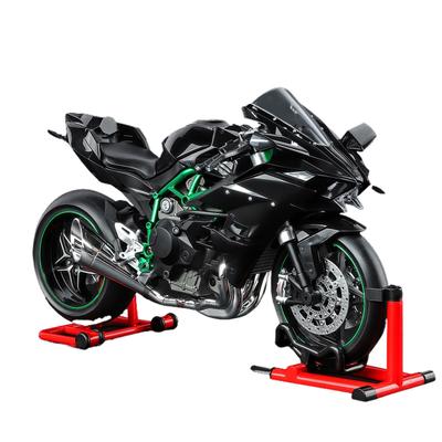 1/9 Kawasaki Ninja H2R con Lega Spray Modello di Motocicletta Giocattolo Veicolo da Collezione Suono e Luce Fuoristrada Giocattoli Autociclo Macchina