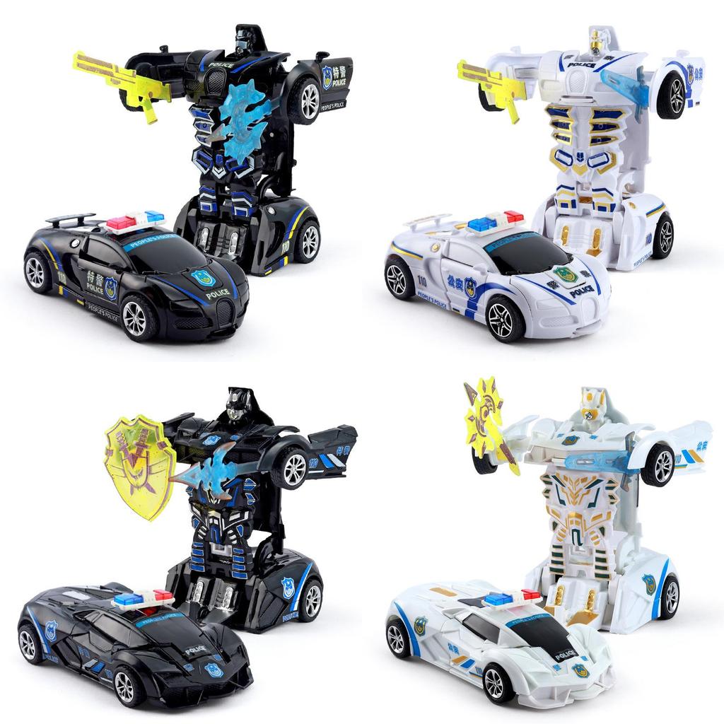Childrens Onebutton Impact Transforming Toy Car With Inertia Function For Boys And Girls