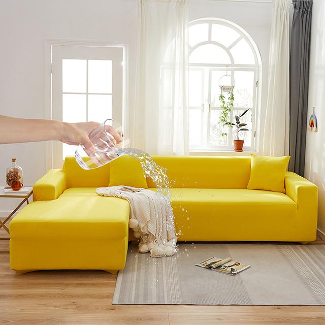 Water Proof Elastic Sofa Covers For Living Room Solid Color Sofa Slipcover Stretch Couch Cover Corner L Shape Sofa Need Buy 2pcs