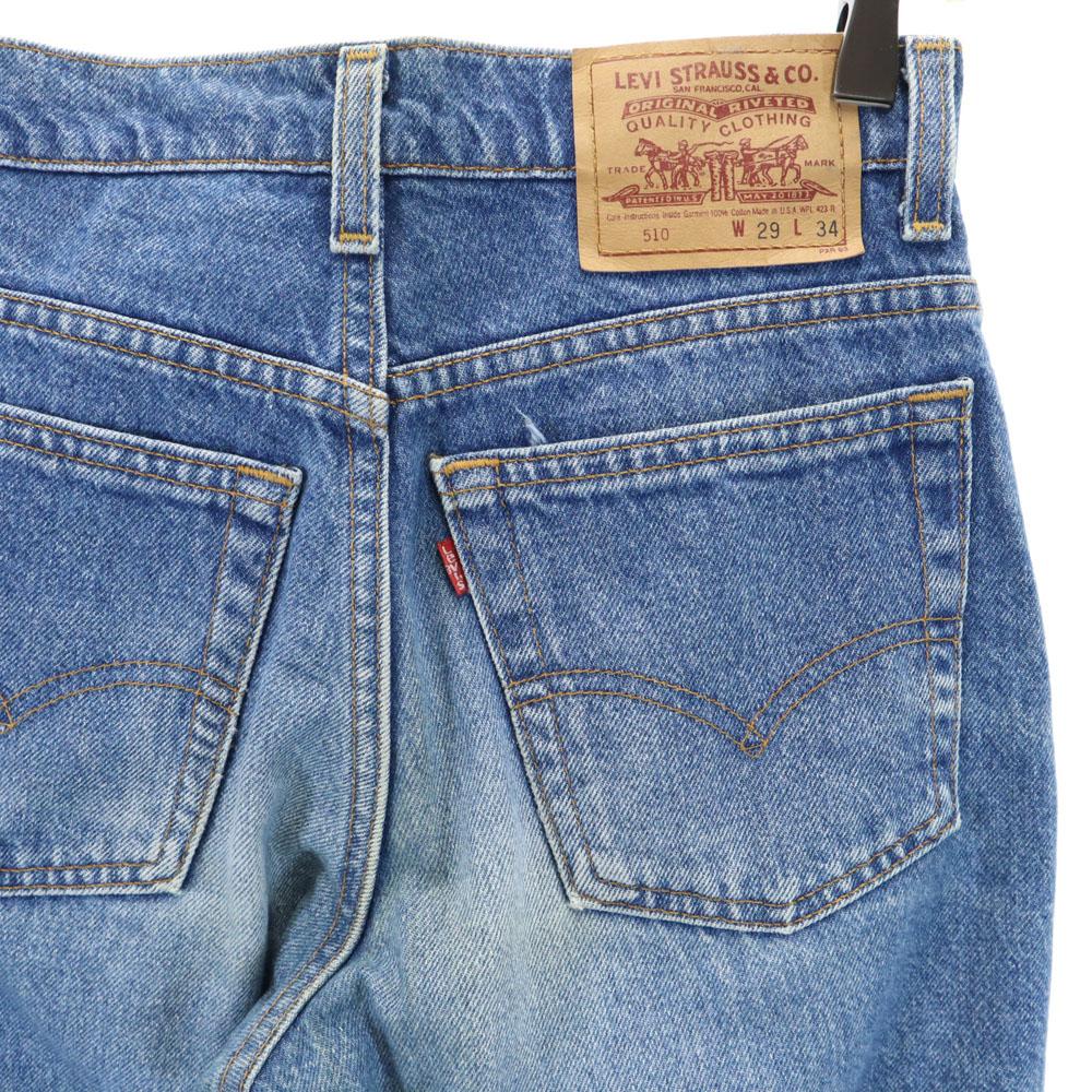 Levi's 90s 510 USA made old Tapered denim pants W29 blue jeans Men's Used