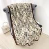 Creative elegance cotton and linen scarf femininity high sense abstract style printing with shawl