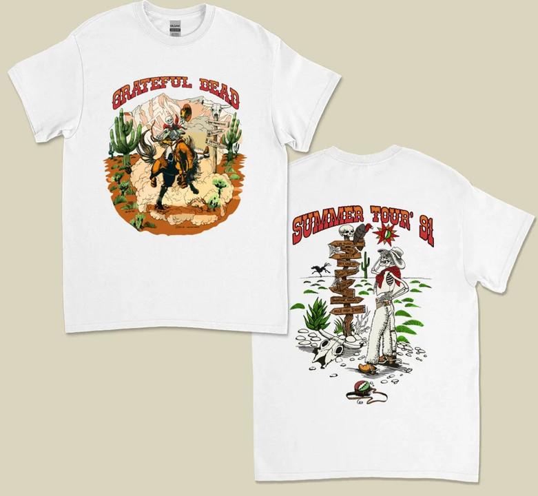 

Винтажная футболка 90-х с графикой Grateful Dead Summer Tour Подарок для фаната Унисекс M