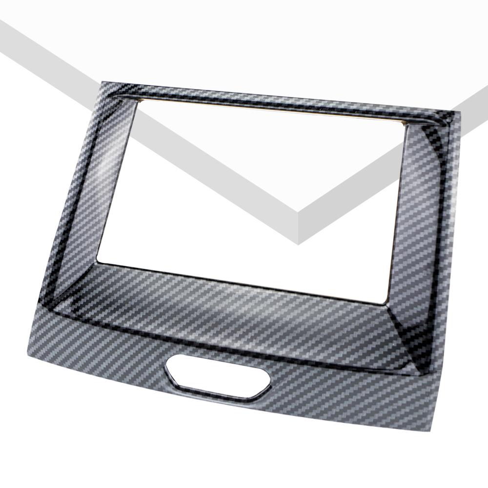 Imitation Carbon Fiber Car Center Navigation Panel Frame Cover for Ford Ranger Everest Endeavour 2015-2020 Accessory
