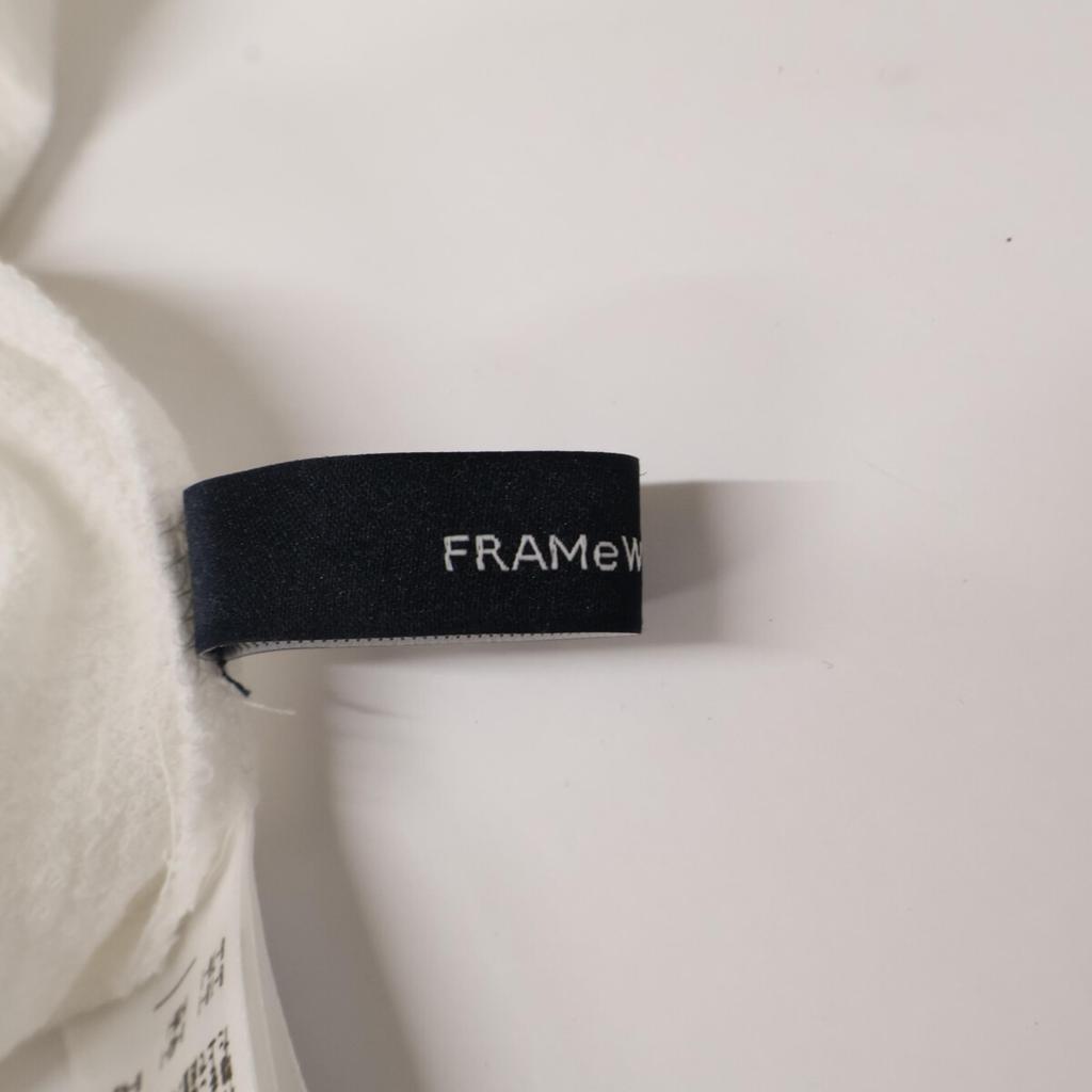 FRAMeWORK Excellent condition 25040220772020 Cotton Crepe Henley Dress dress 38 whiteUsed