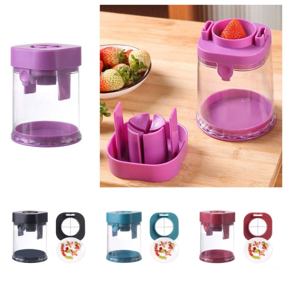 

Plastic Grape Cutter Slicer Tool Efficient Fruit Press Separator Portable Quick Fruit Slicer Home червоний