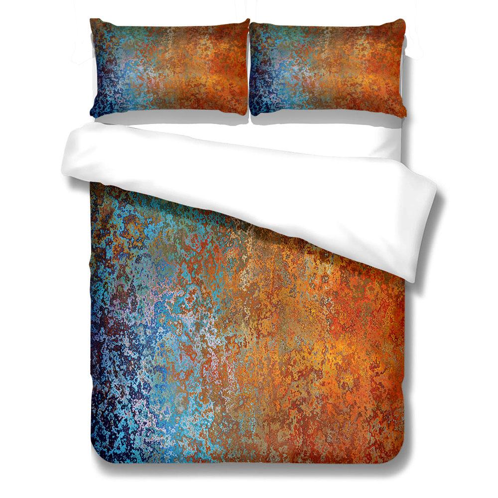 Copper Turquoise Patina Texture Duvet Cover Set King Queen Twin Single Size Duvet Cover Pillow Cases Bed Linen Set