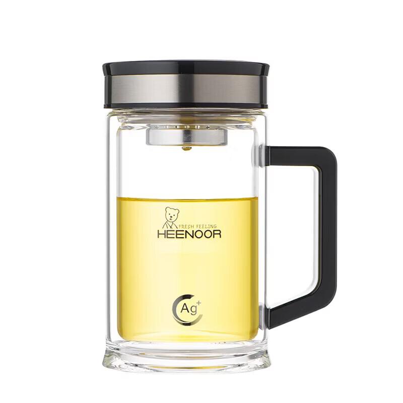 Heenoor Double-Layer Glass Mug with Handle