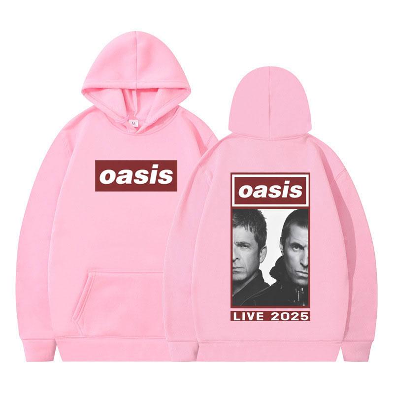 British Rock Band OASIS Live 25 Tour Hoodie Men Woman Oversized Hip Hop Sweatshirts Winter Thick Casual Oversized Tracksuit Tops