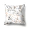 Polyester Pillow Case Nordic Ins Style Marble Geometric Printed Peach Leather Velvet Living Room Sofa Pillow Case