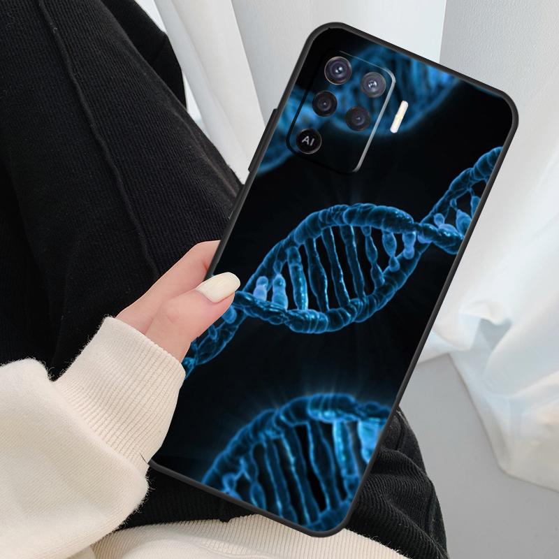 Science DNA Biology Case For Oppo A96 A76 A16 A60 A98 A58 A78 A18 A38 A80 A40 A77 A57 A17 A74 A54 A94 A15 A5 Pro