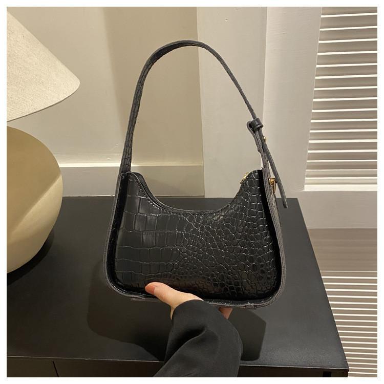 Trendy Korean Style Shoulder Bag For Women 2024 Winter New Stone Pattern