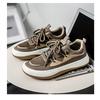 Men's Platform Sneakers  Autumn New Breathable Mesh Non Slip Soft Sole Running Shoes Vintage Cross Tied Casual Flats
