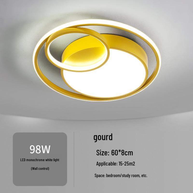 Nordic Modern LED Ceiling Light - Minimalist Black & White Design for Bedroom, Study, or Romantic Settings