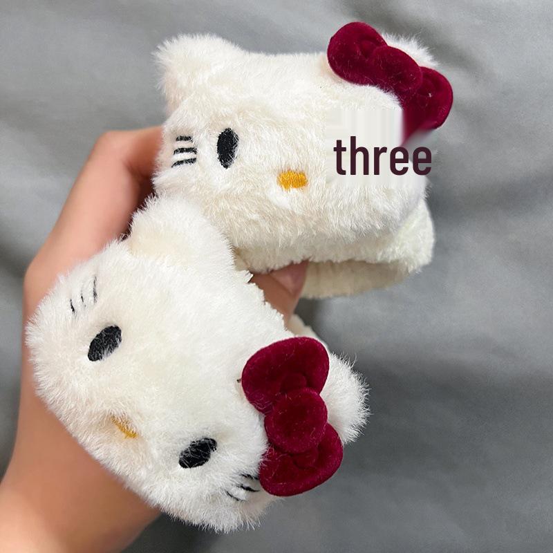 KT Cat Plush Wristband: Waterproof, Absorbent Hair Tie & Face Wash Band