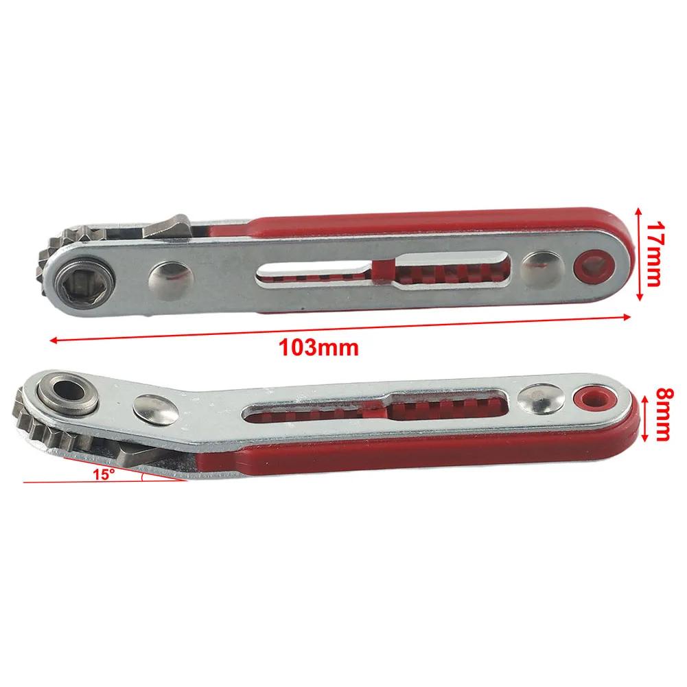 Mini Ratchet Wrench Set Ratchet 6.35mm Interface Offset Handle Ergonomic Handle 1 4 Hex Shank Elbow Head Wrench
