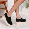Wedge Heel Deep Shoes Women's 2025 Autumn New Platform Muffin Plus-size Shoes