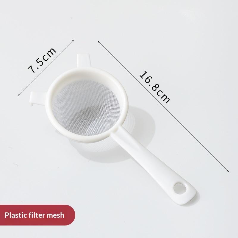 Ultra Fine Mesh Mesh Strainer With Handle Mini Plastic Colander Separation Net Food Juice Strainer Yogurt Mesh Sieve Kitchen Use