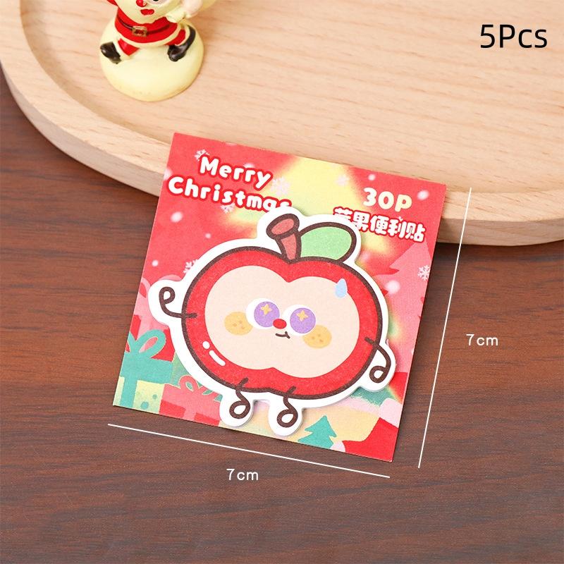 5/10Pcs Cute Cartoon Christmas Message Sticky Note Kawaii Student Stationery Memo Pad Post-It School Supplies Christmas Gifts